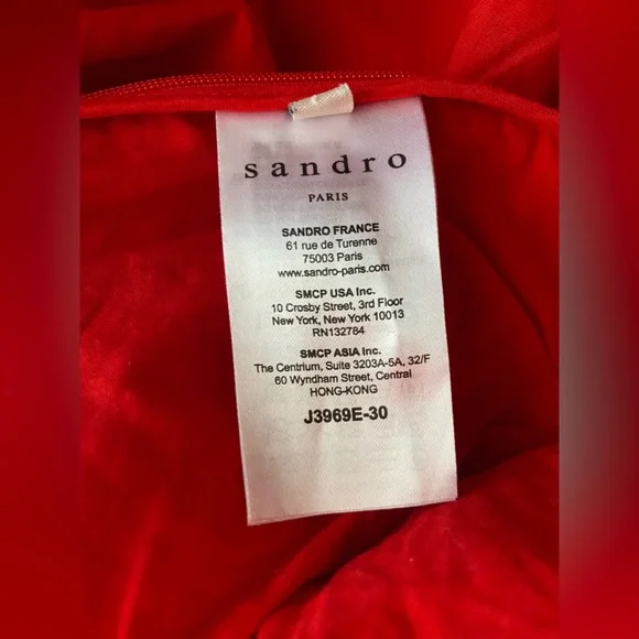 Sandro Mid-length Lace Skirt Red Sz 2 - Picture 11 of 13